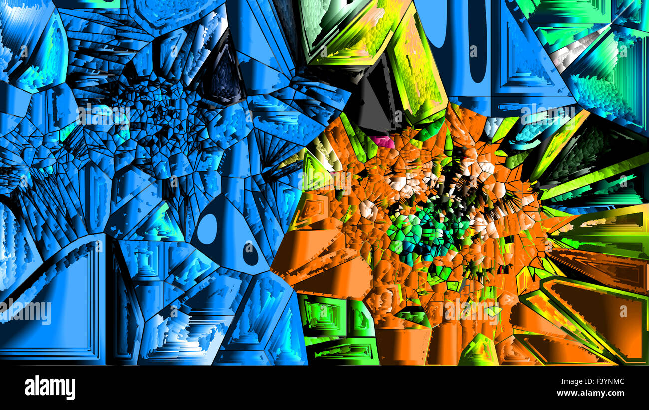 En vrac décorative en pierre mosaïque colorée artistique, comme une photo de stones. L'informatique graphique. A- 1478. Banque D'Images