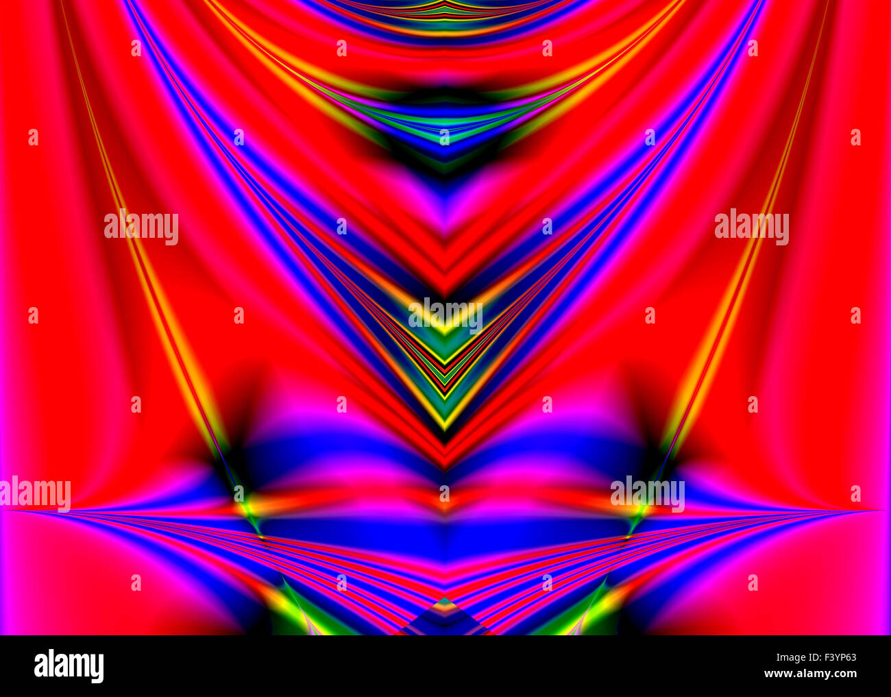 Fractal élément décoratif coloré, splendeur magique, merveilleuse harmonie et lignes fractales. A-1720. Banque D'Images