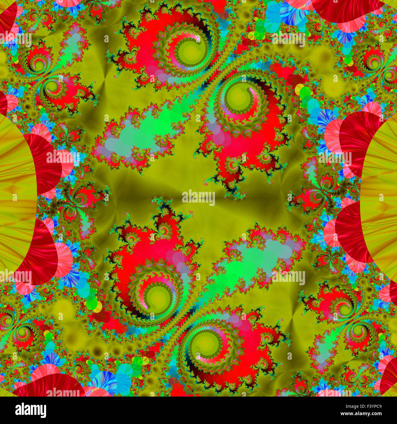 Fractal élément décoratif coloré, splendeur magique, merveilleuse harmonie et lignes fractales. A-0815. Banque D'Images