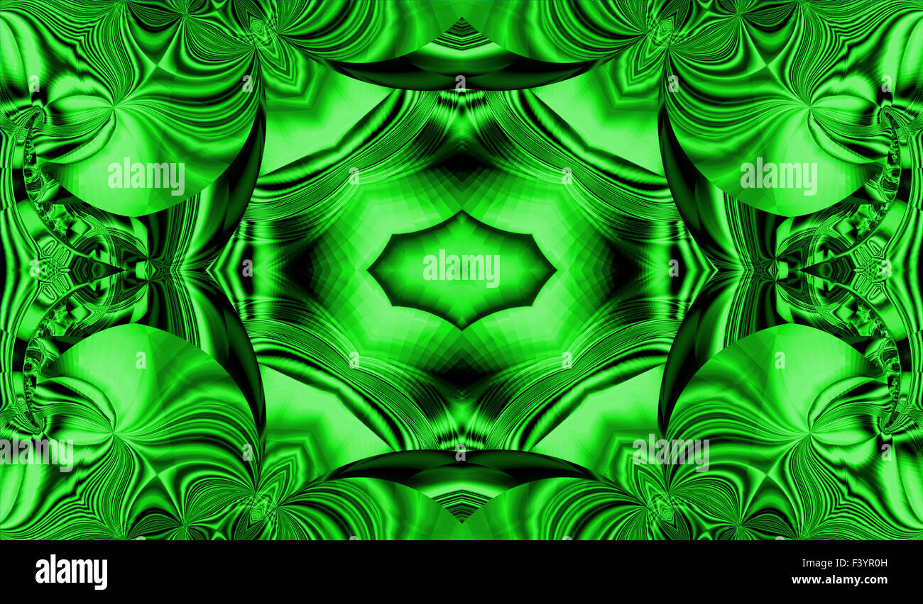 Belle fractale colorés de style, style d'ornement à l'infographie. A-0330. Banque D'Images