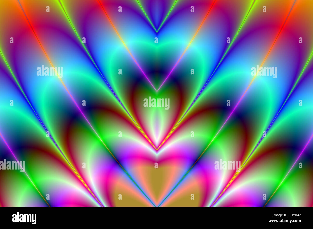 Fractal élément décoratif coloré, splendeur magique, merveilleuse harmonie et lignes fractales. A-0585. Banque D'Images