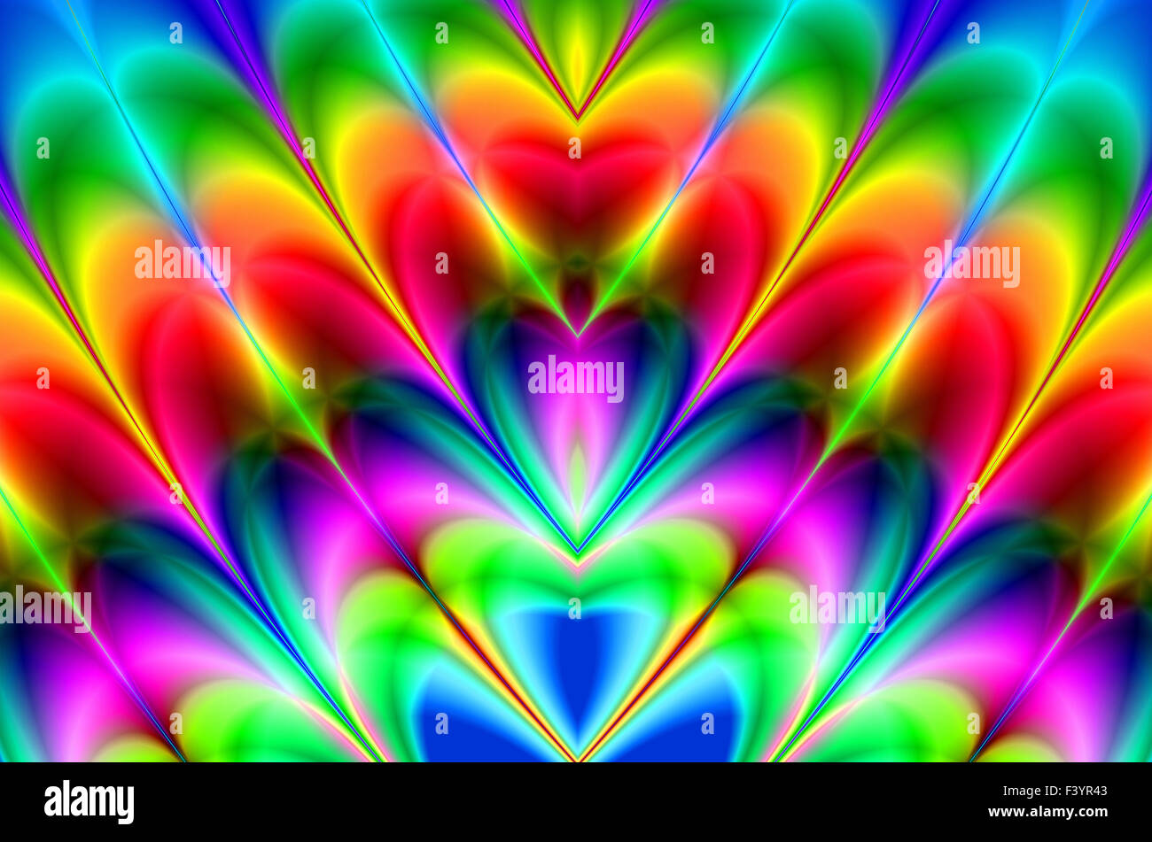 Fractal élément décoratif coloré, splendeur magique, merveilleuse harmonie et lignes fractales. A-0585. Banque D'Images