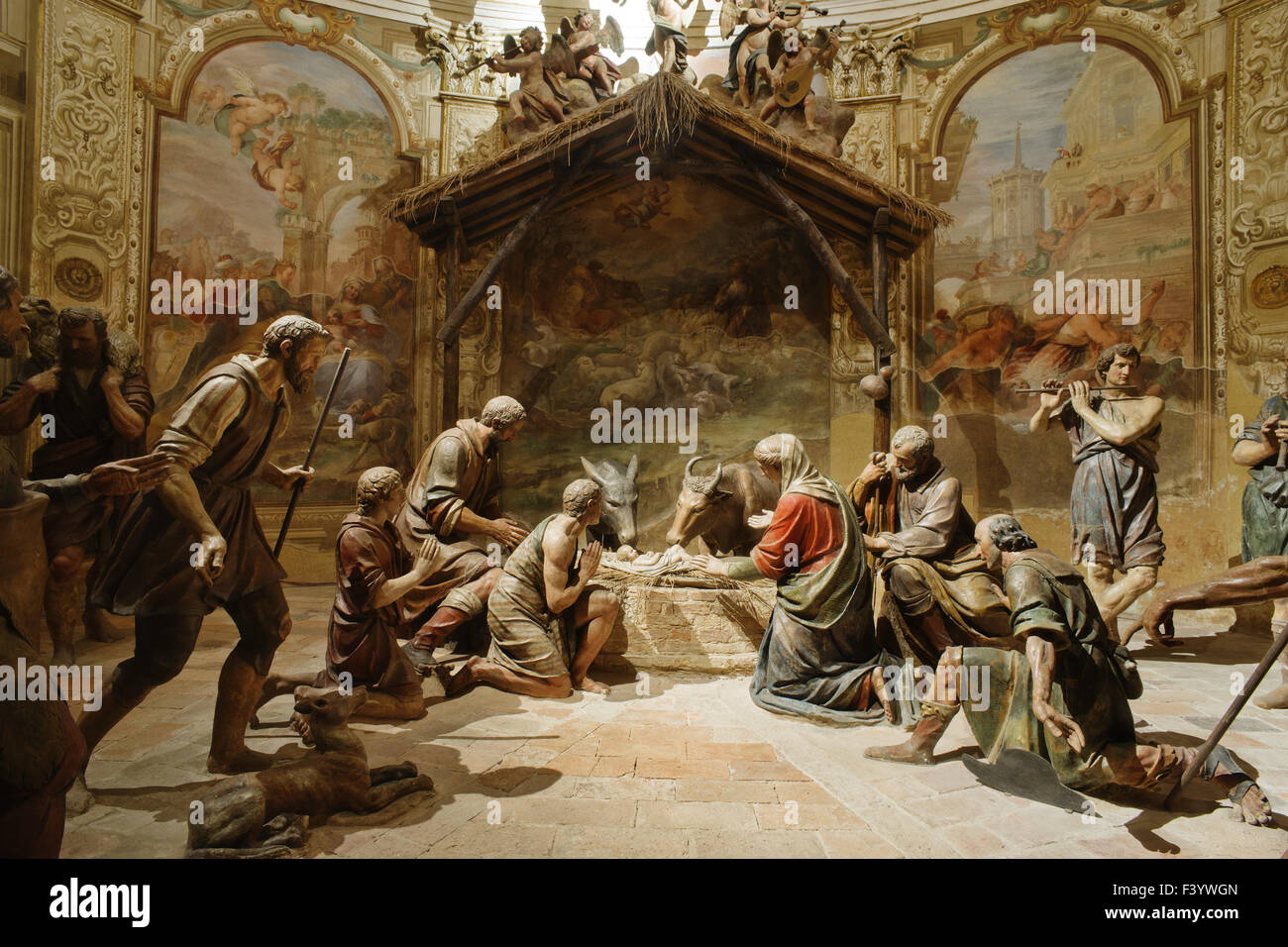 Naissance de Jésus, Sacro Monte di Varese Banque D'Images