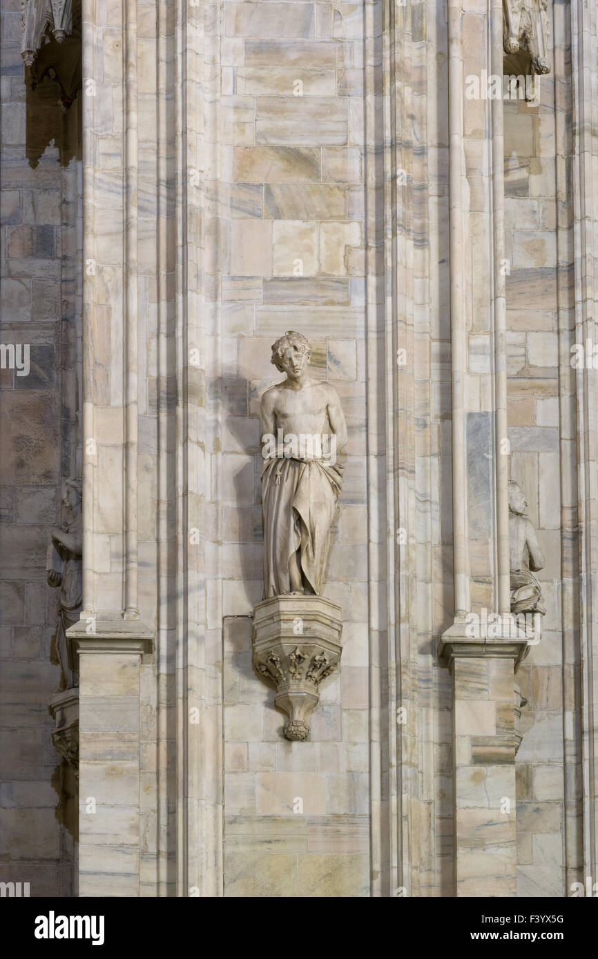 San Celso, Sculpture, Cathédrale, Milan Banque D'Images