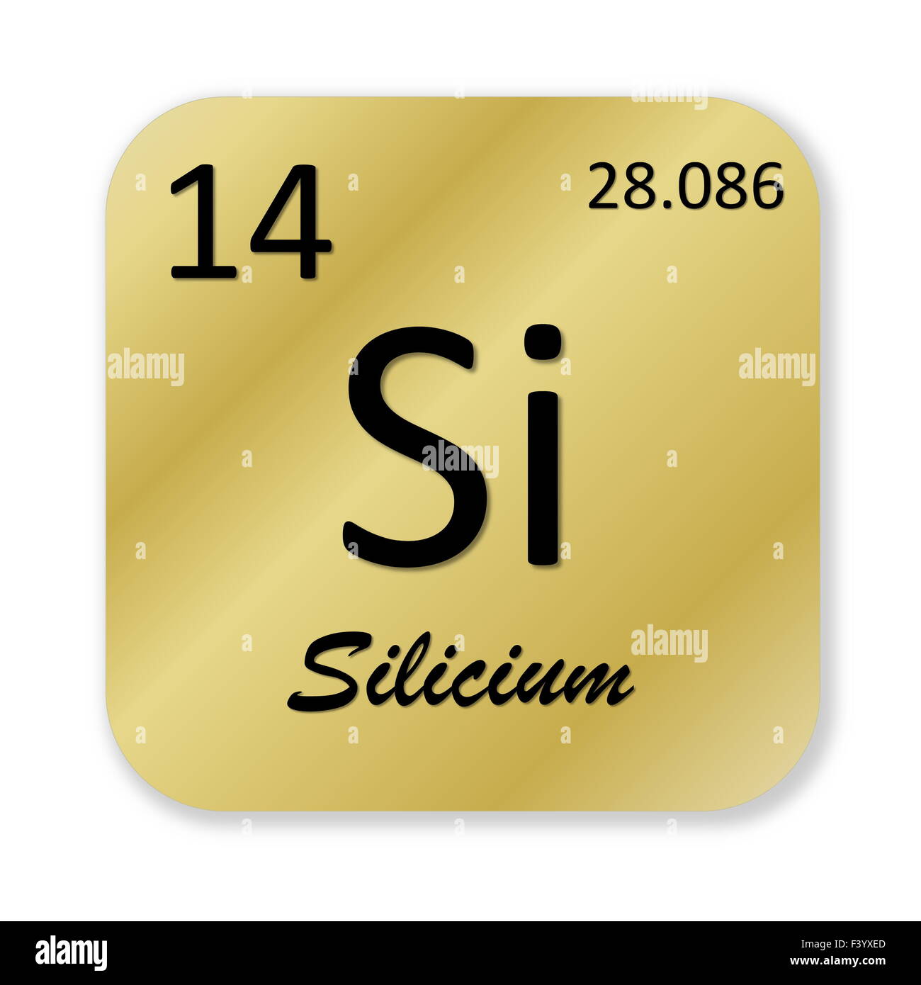 L'élément silicium silicium, français Banque D'Images