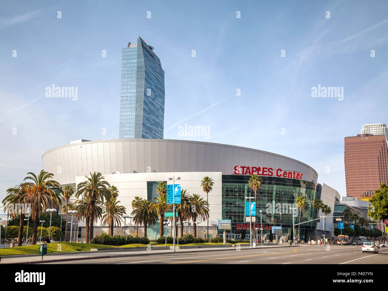 Staples Center dans le centre-ville de Los Angeles, CA Banque D'Images