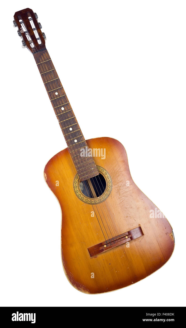 Vieille guitare acoustique Photo Stock - Alamy