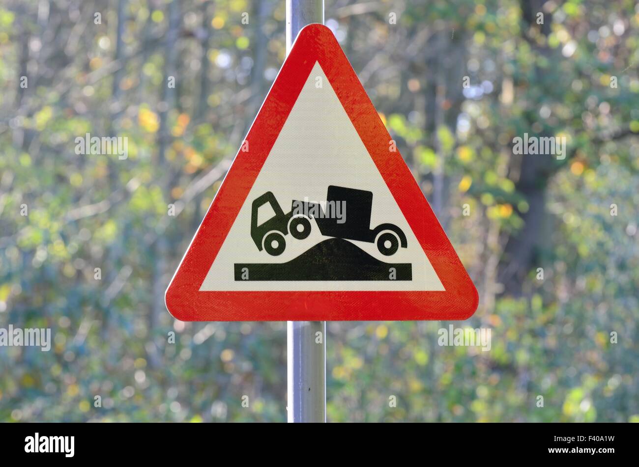Panneau d'avertissement camion Banque D'Images