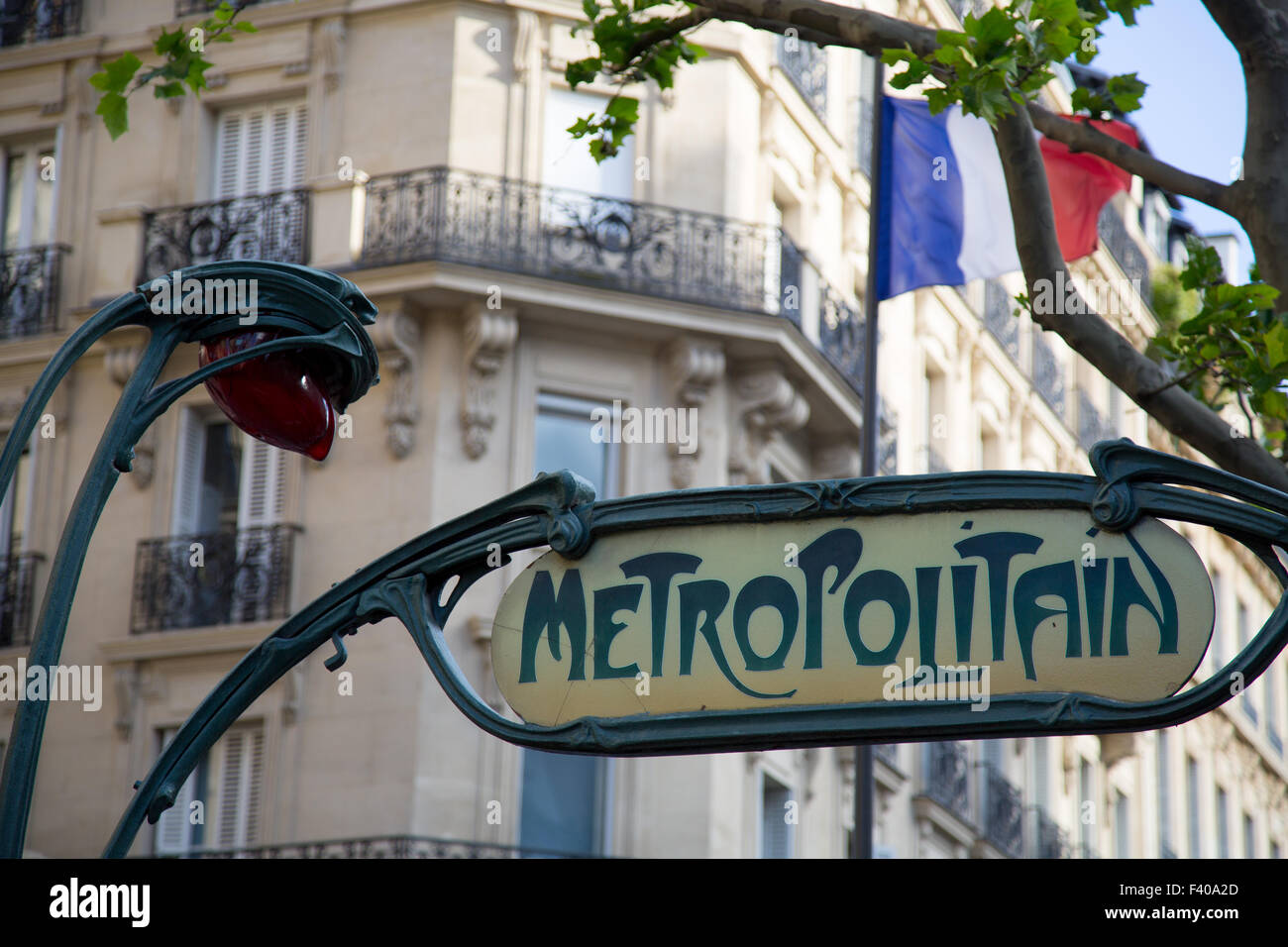 Paris Metro Sign - 01 Banque D'Images