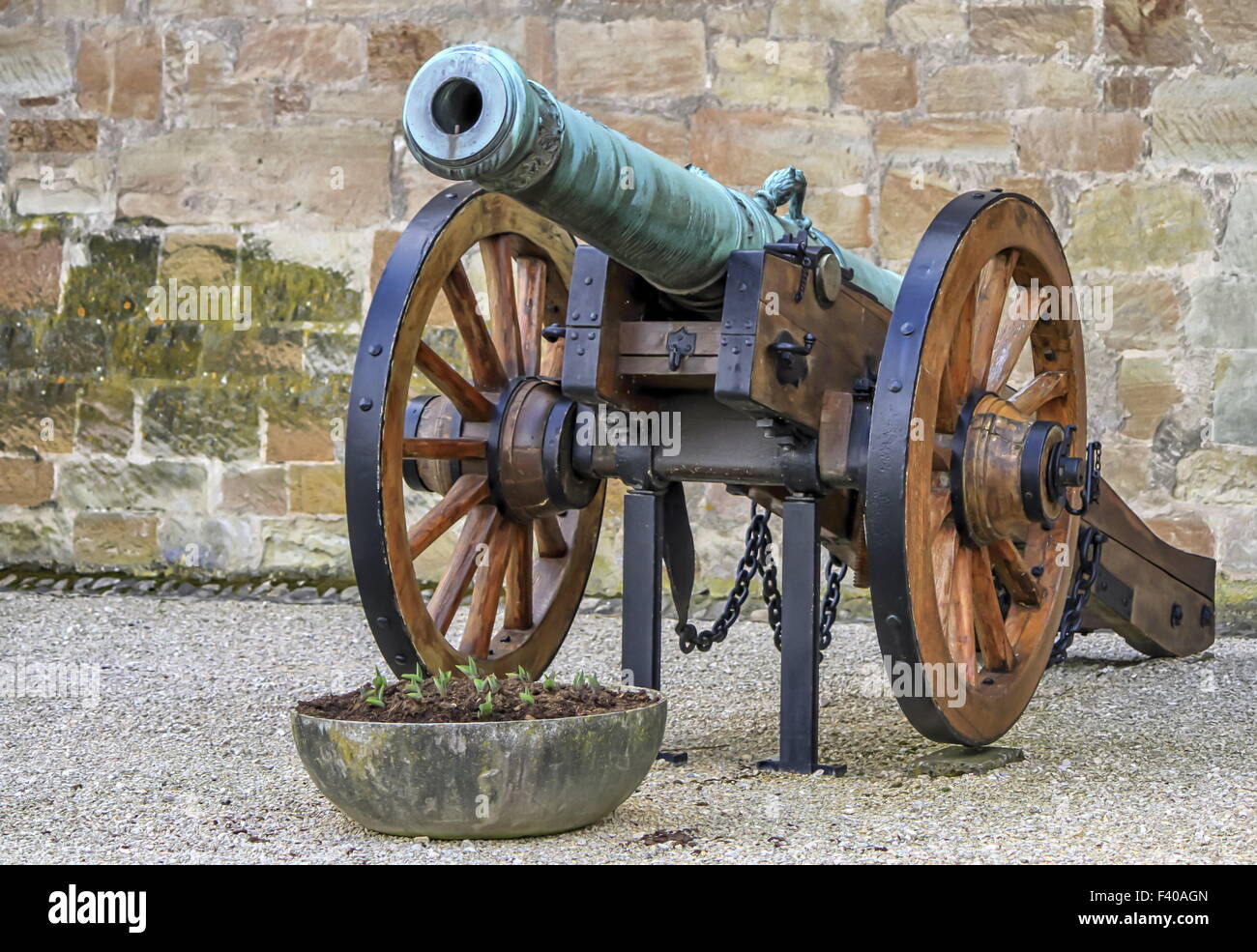 Old cannon, Morges, Suisse Banque D'Images