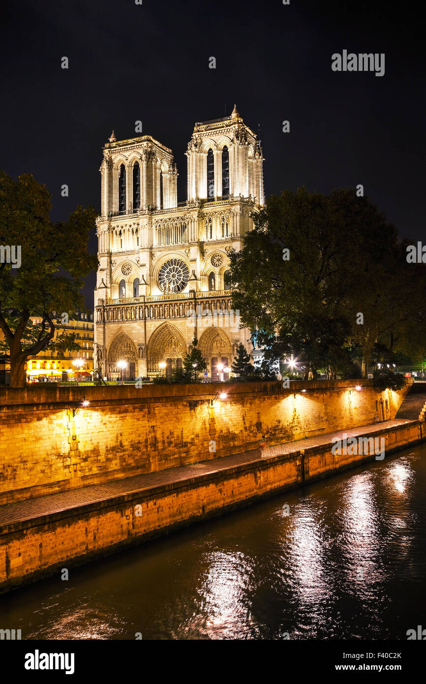 La cathédrale Notre Dame de Paris Banque D'Images