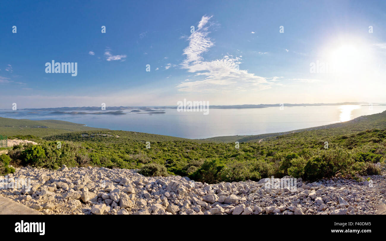 L'archipel des îles Kornati vue panoramique Banque D'Images