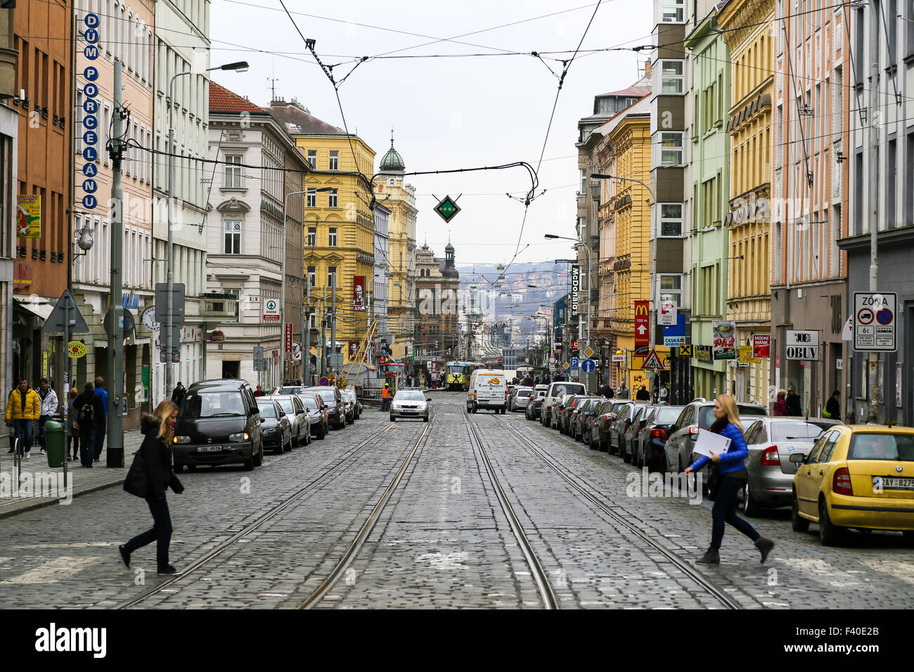 La vie quotidienne à Prague Banque D'Images