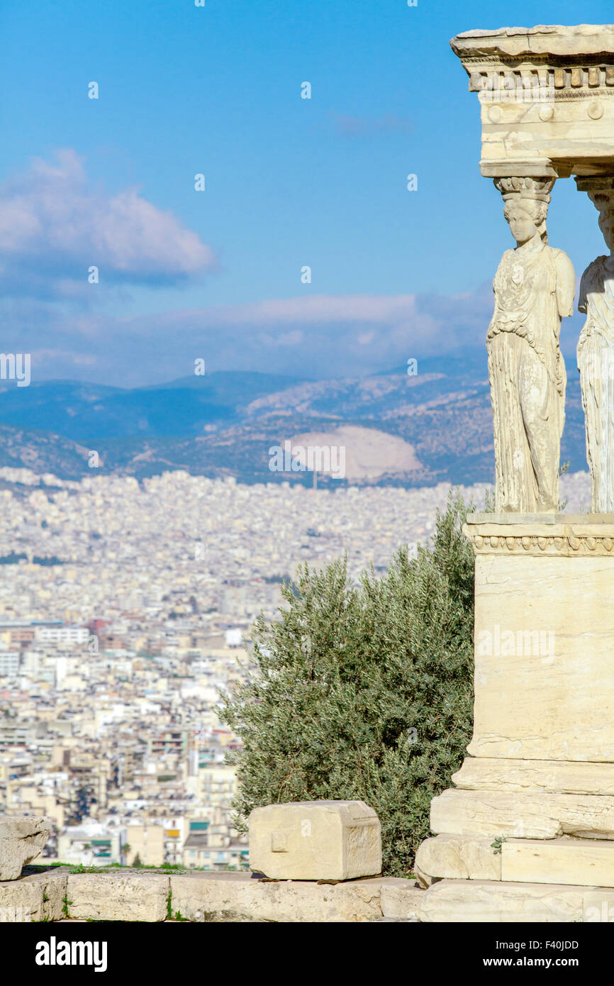 Temple de l'Acropole à Athènes Banque D'Images