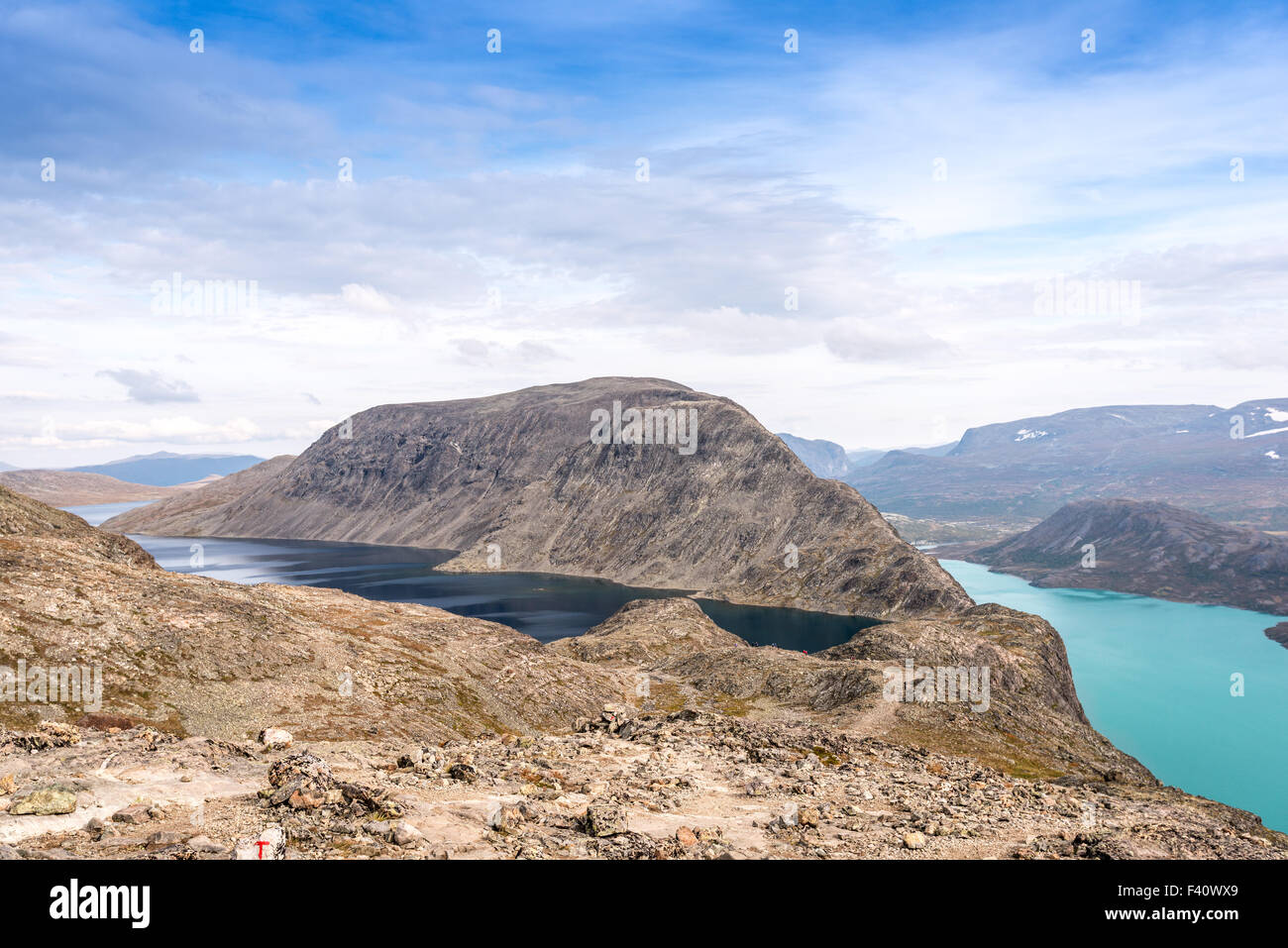 Lacs de montagne en Norvège Banque D'Images