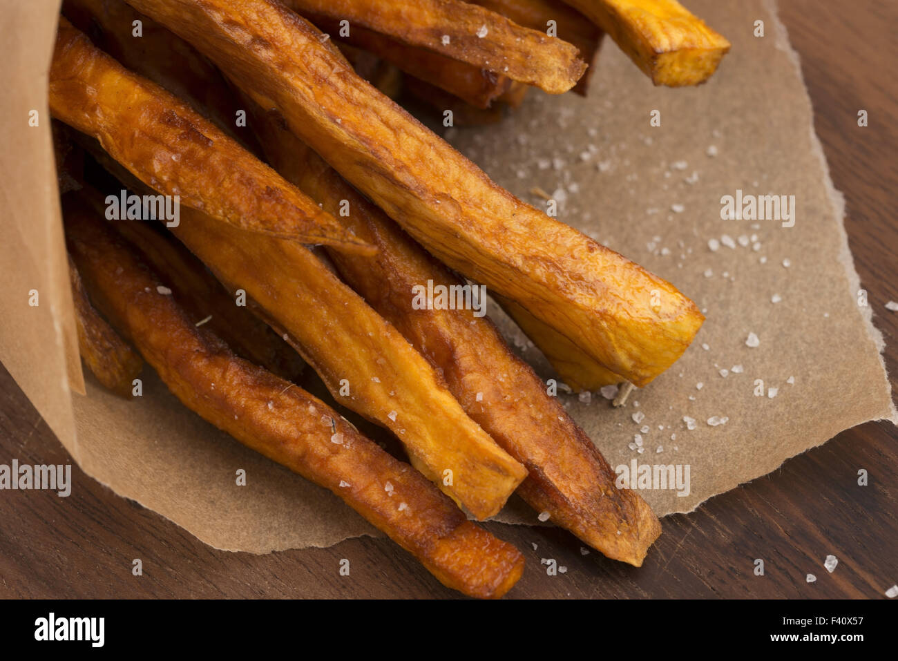 Frites de patates douces Banque D'Images