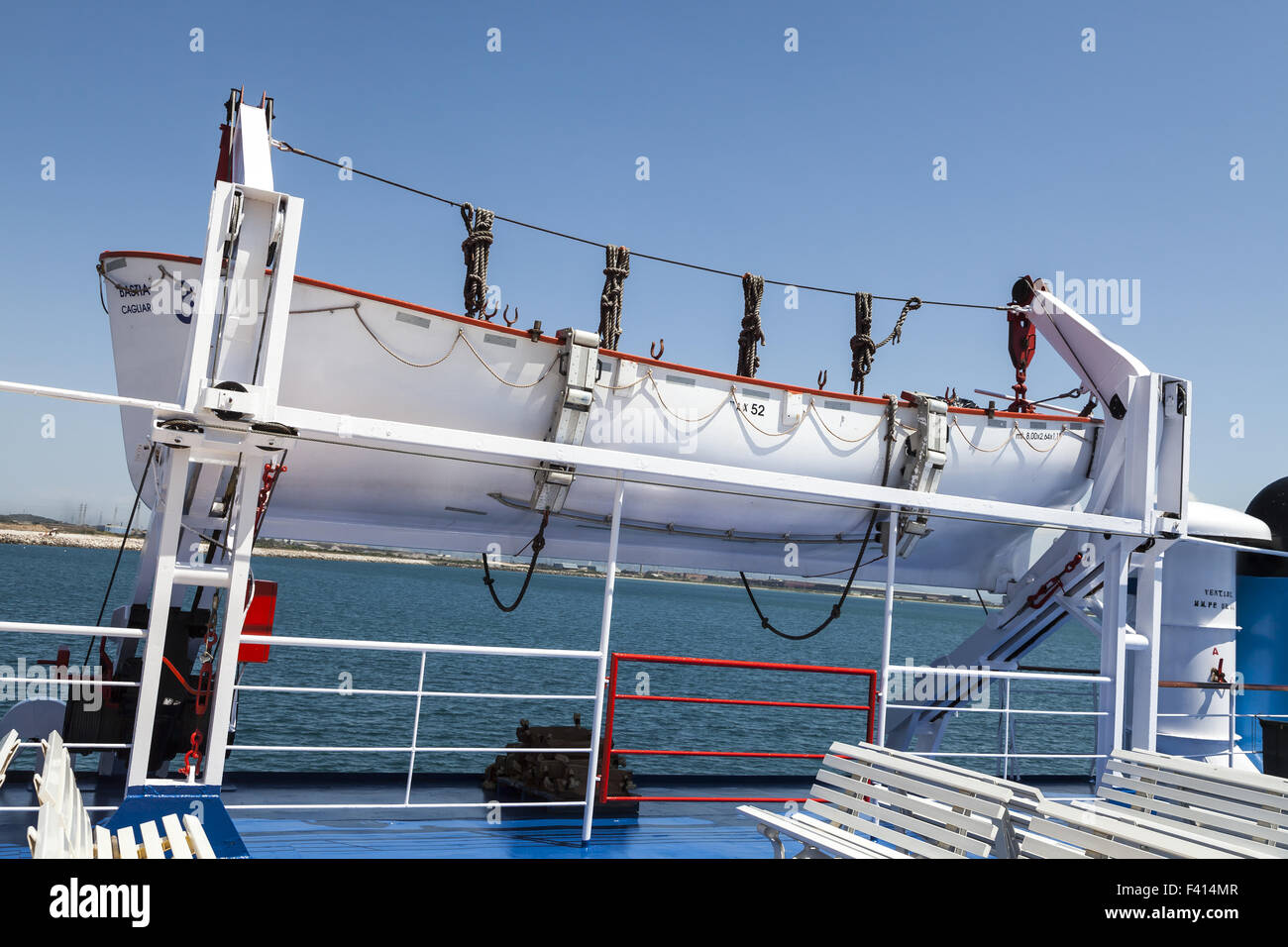Sauvetage sur un car-ferry en Italie Banque D'Images