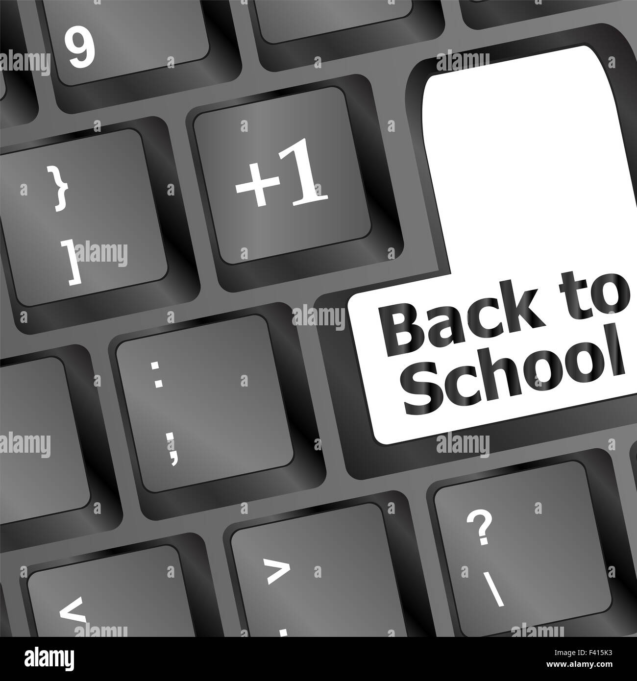 Retour à l'école, l'éducation concept : clavier de l'ordinateur, le retour à l'école Banque D'Images