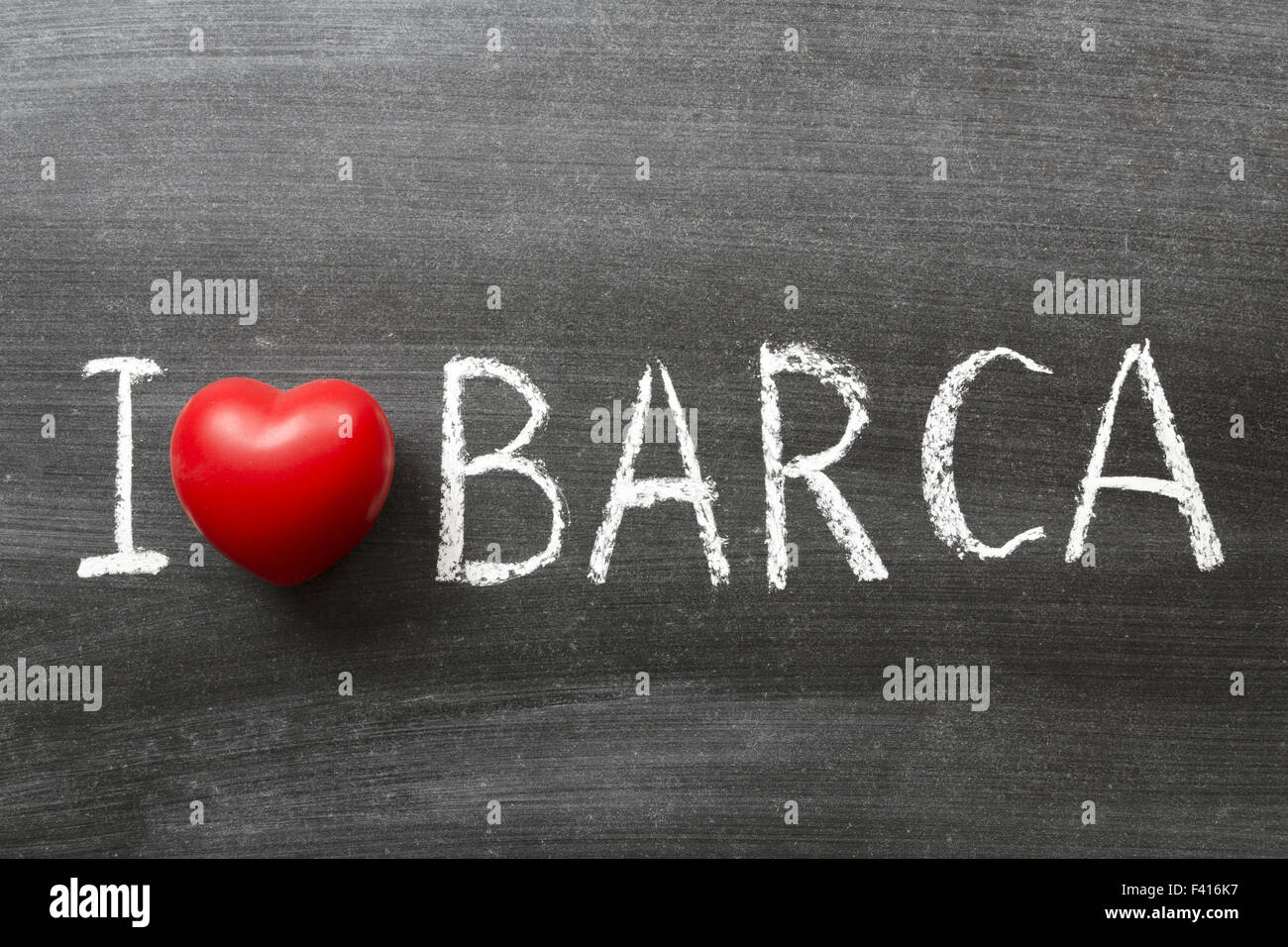 J’aime le Barca Banque D'Images