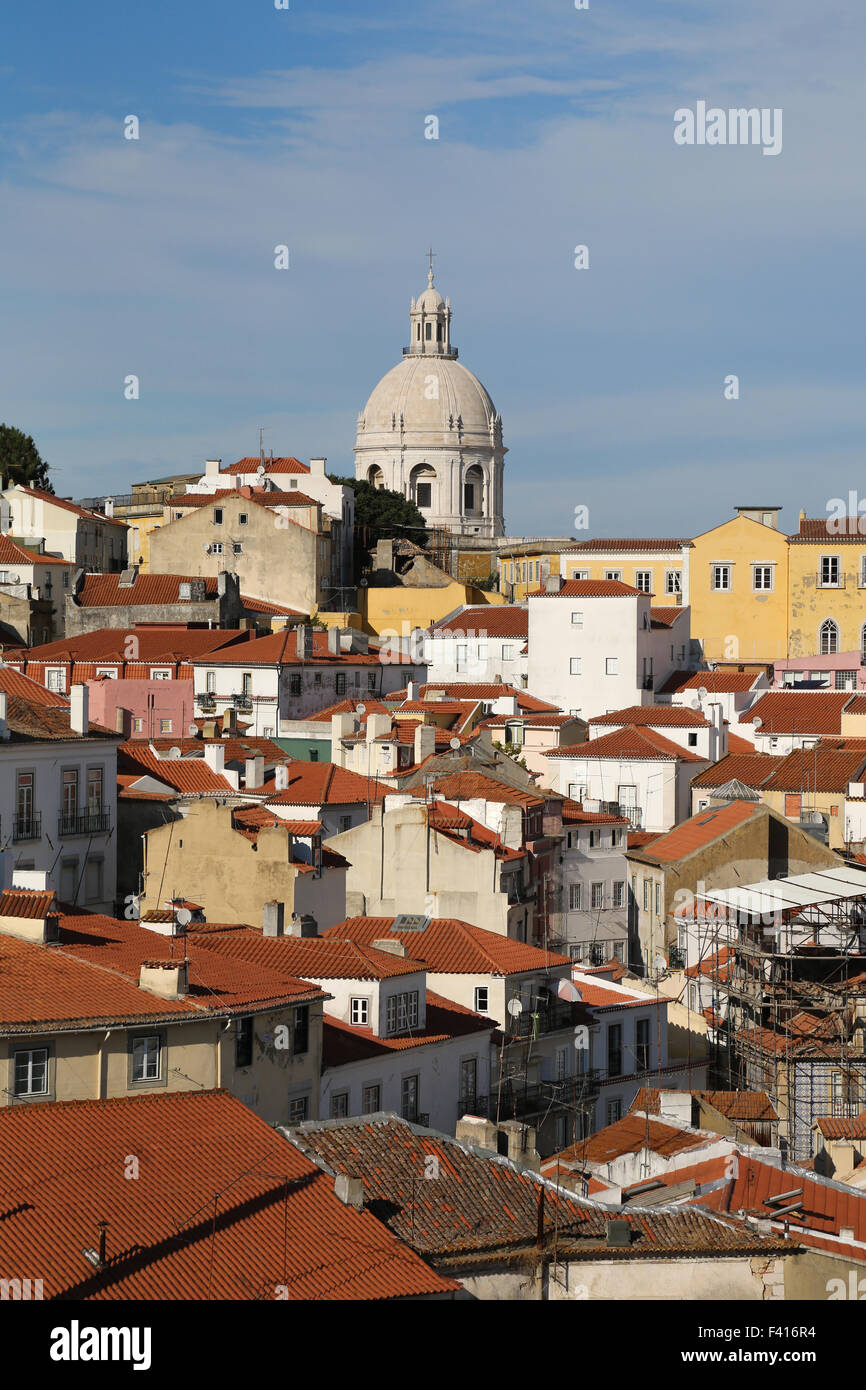 Vue sur la ville de Lisbonne Banque D'Images