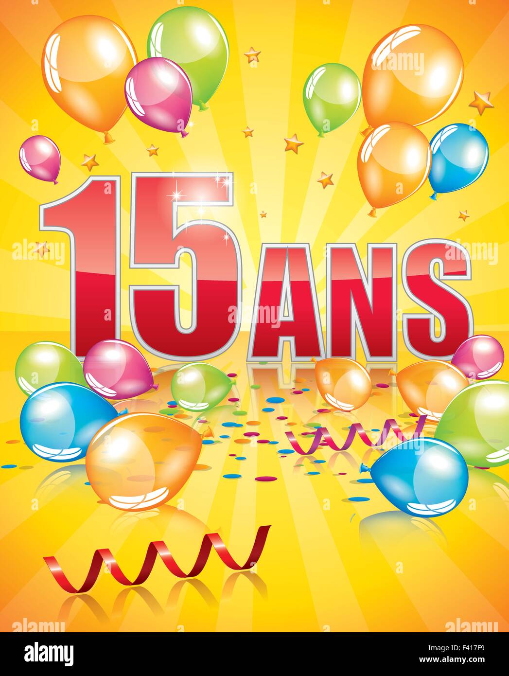 Carte D Anniversaire Francais 15 Ans Image Vectorielle Stock Alamy Carte D Anniversaire Francais 15 Ans Image Vectorielle Stock Alamy