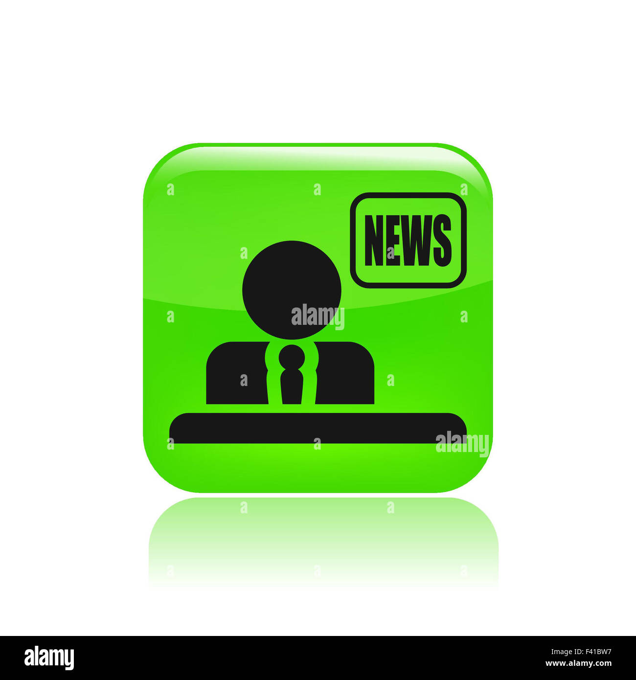 Vector illustration de l'icône unique news Banque D'Images
