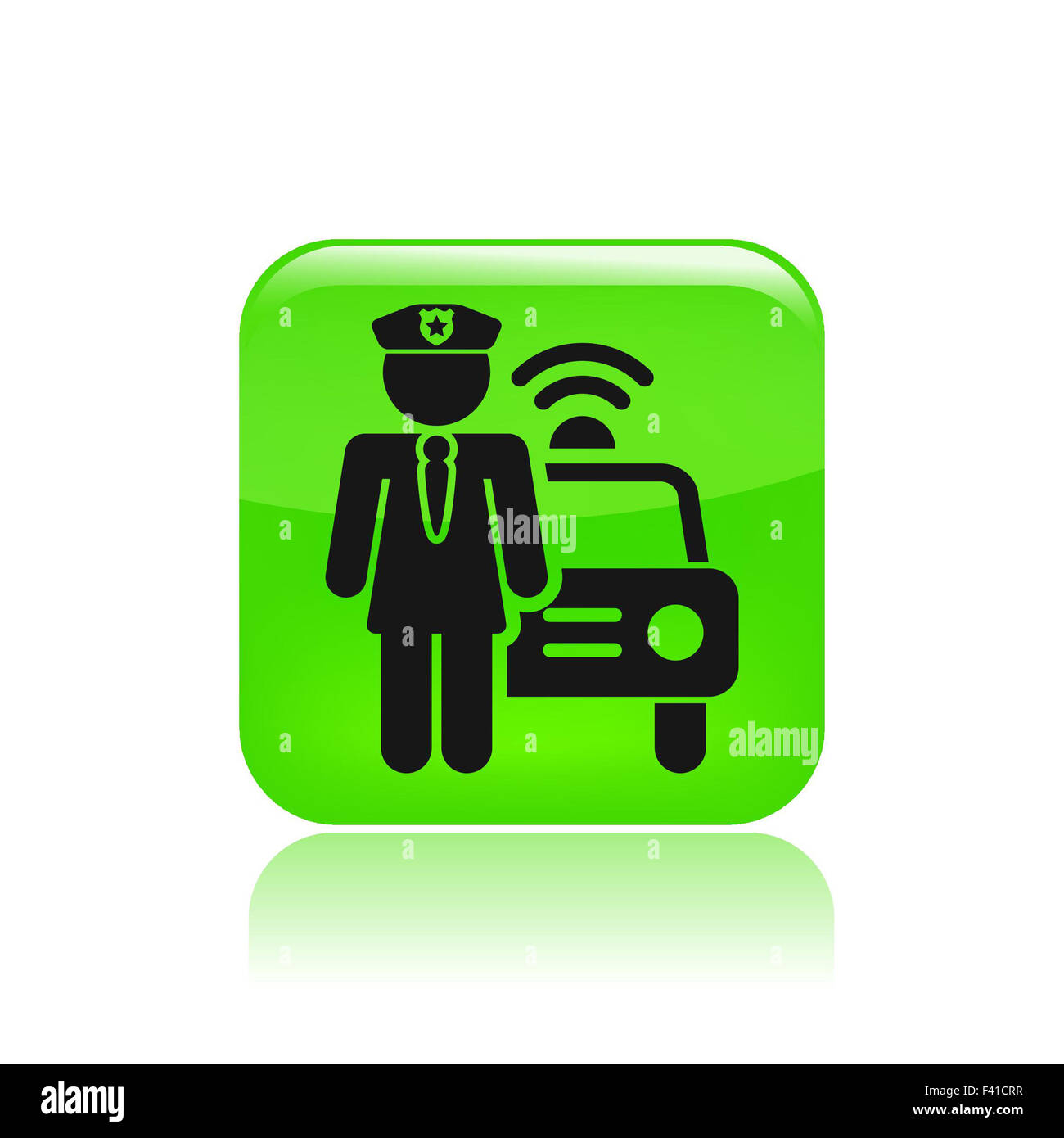 Vector illustration de l'icône de police unique Banque D'Images
