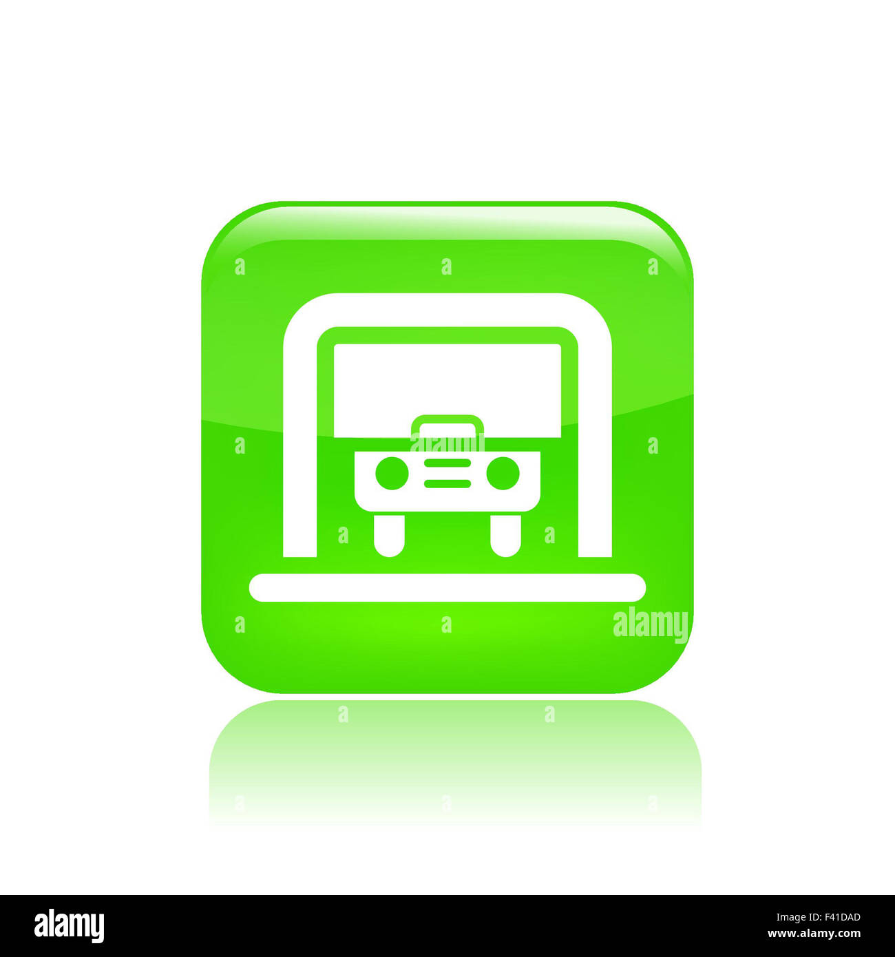 Vector illustration de l'unique voiture icône boîte Banque D'Images