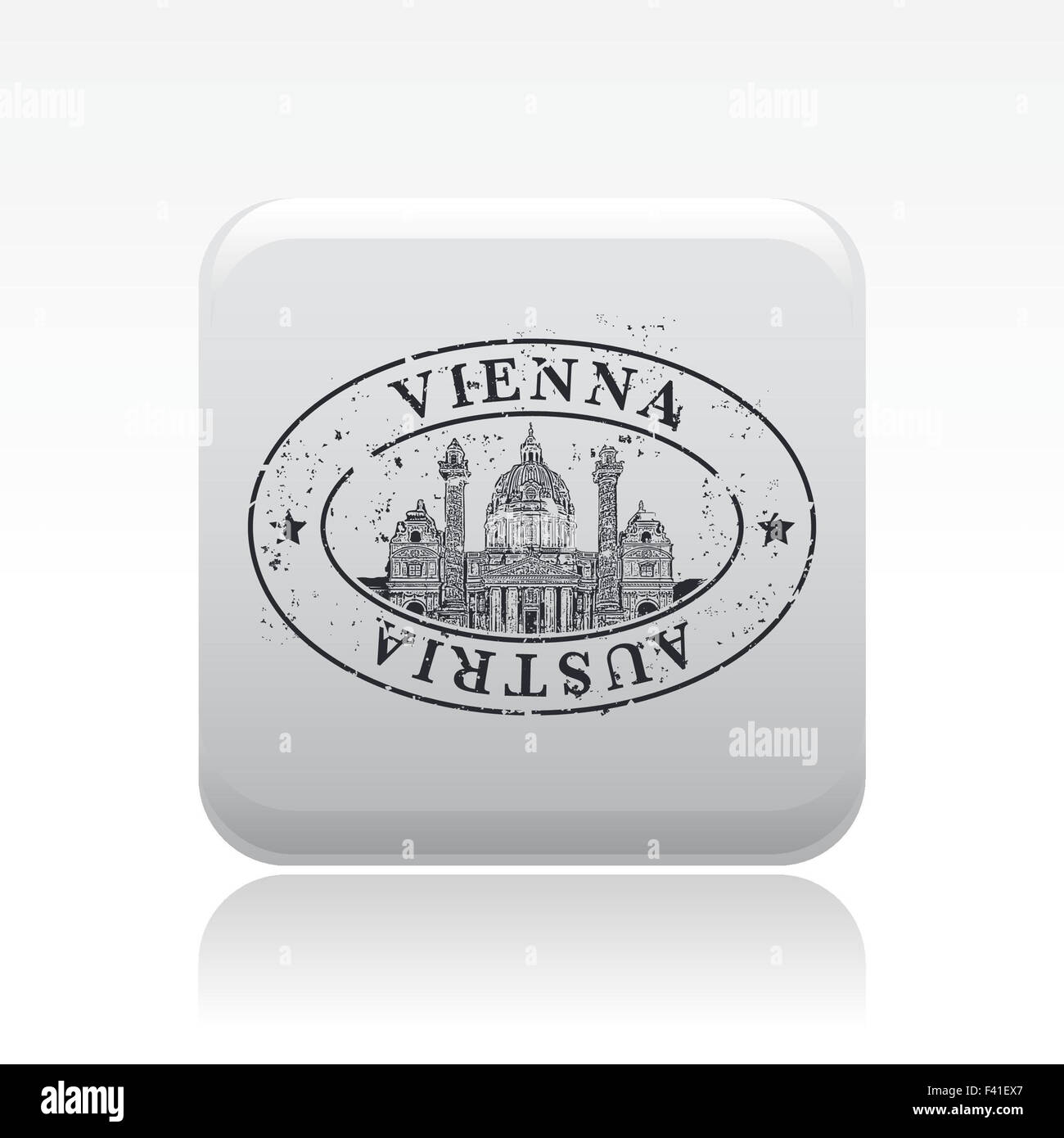 Vector illustration de l'icône Vienne isolés Banque D'Images