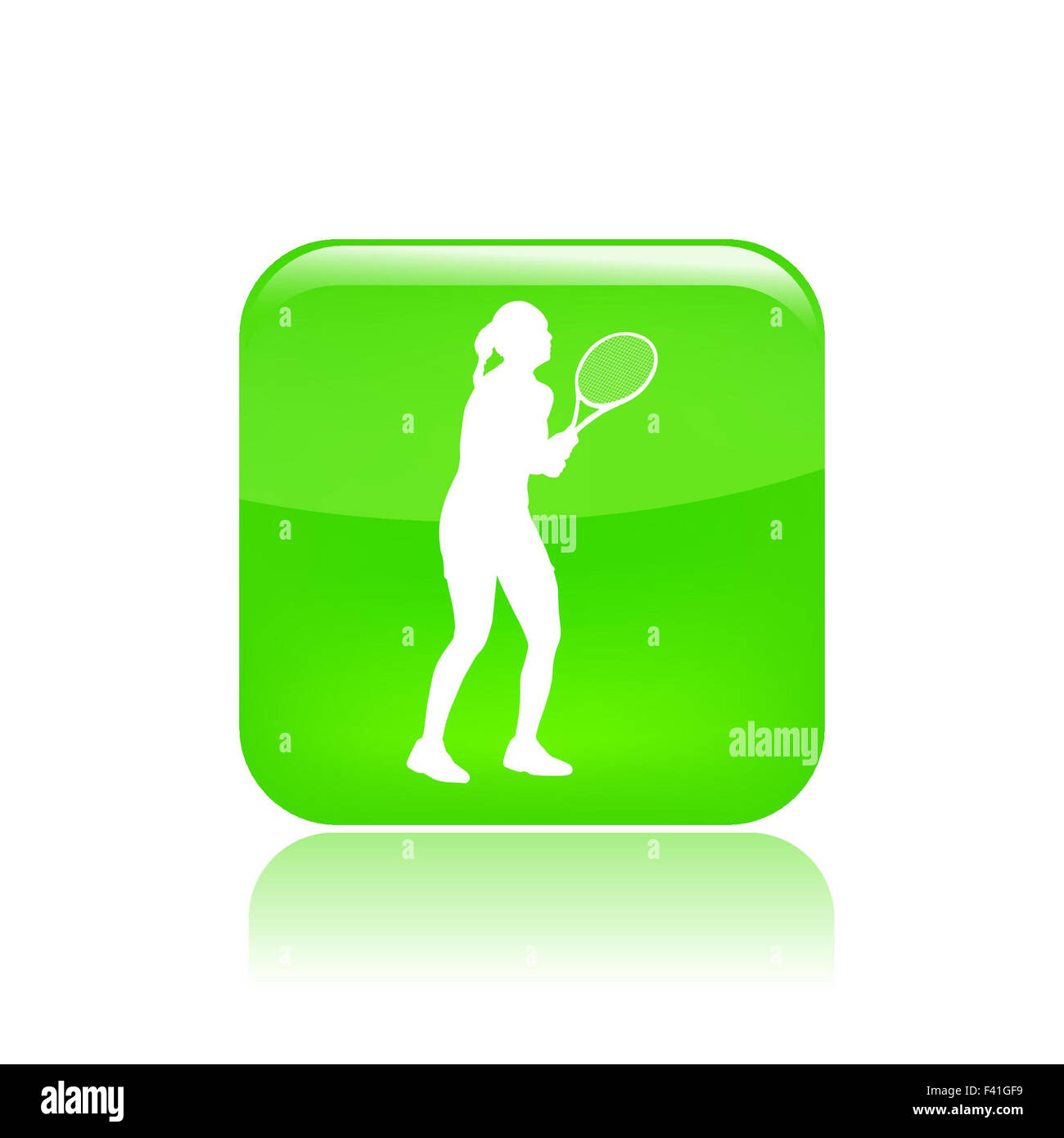 Vector illustration de l'icône de tennis unique Banque D'Images