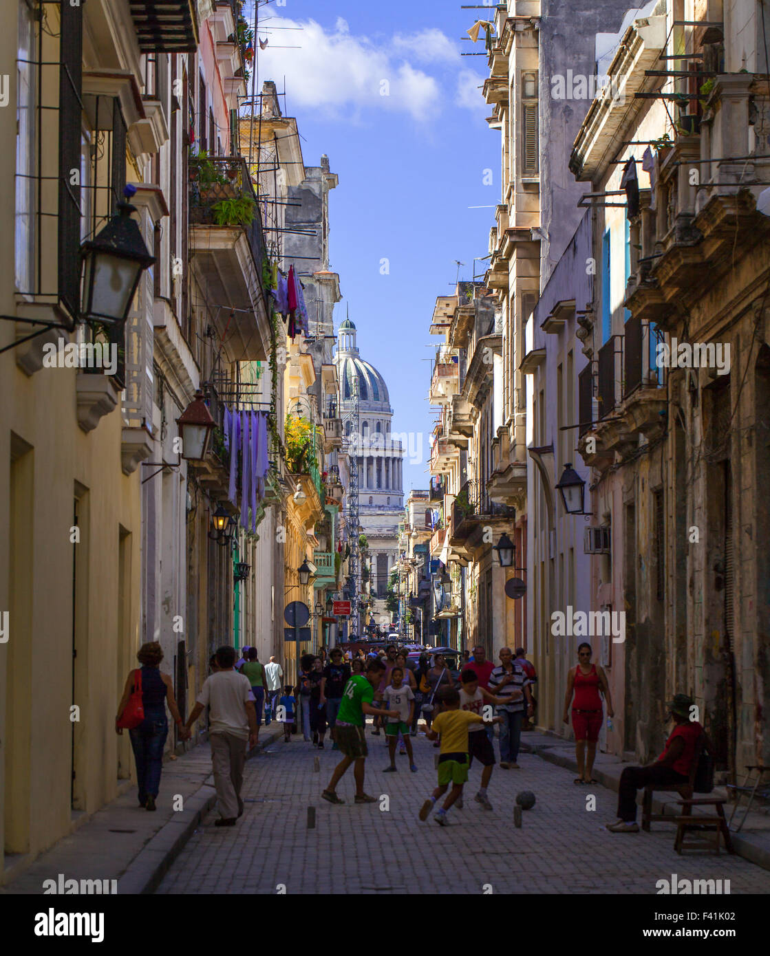 Caraïbes Cuba Havana street life Banque D'Images