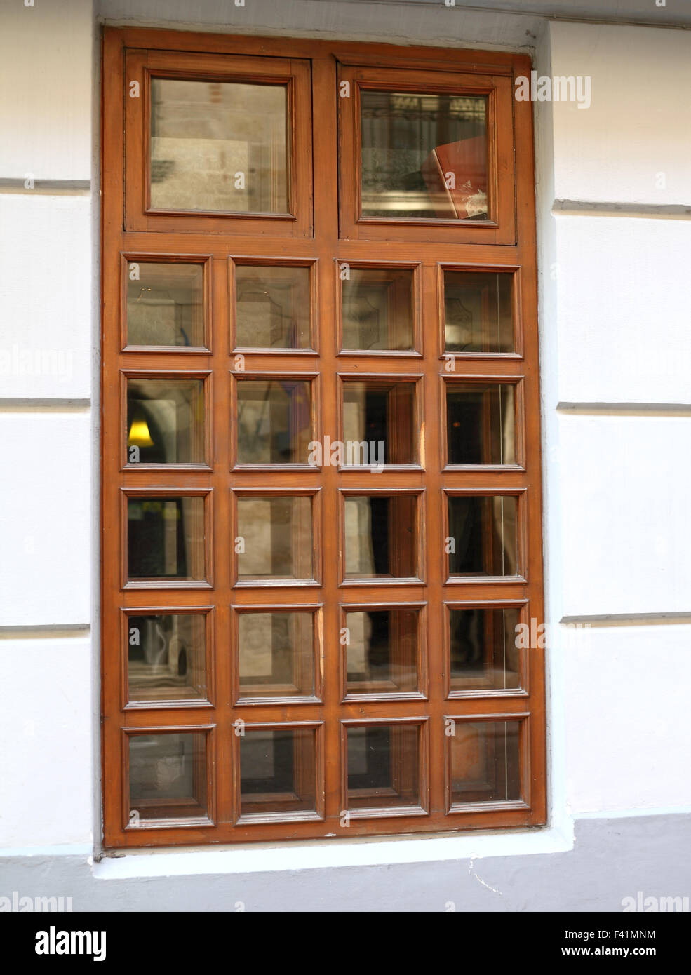 fenêtre en bois Banque D'Images