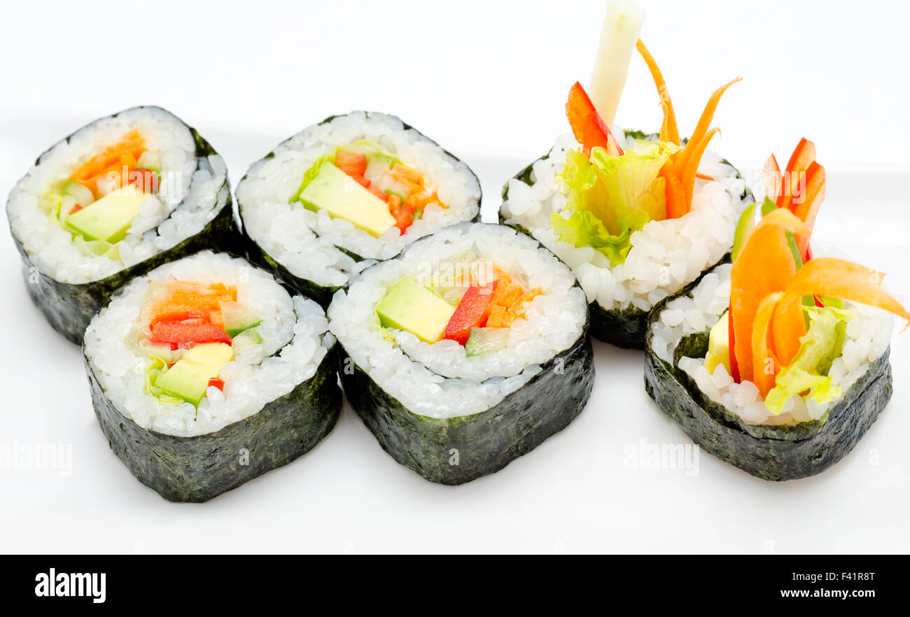 rouleaux de sushi Banque D'Images