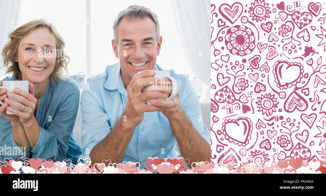 Image composite de cute couple Saint-Valentin Banque D'Images