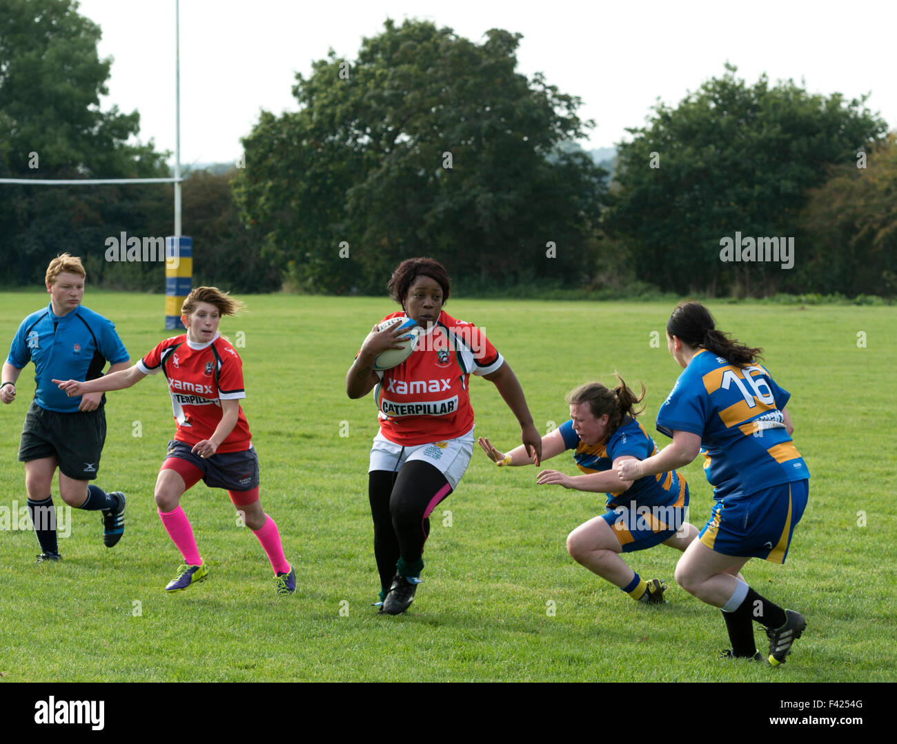 Women's Rugby Union au niveau des clubs, Leamington Spa, Royaume-Uni Banque D'Images