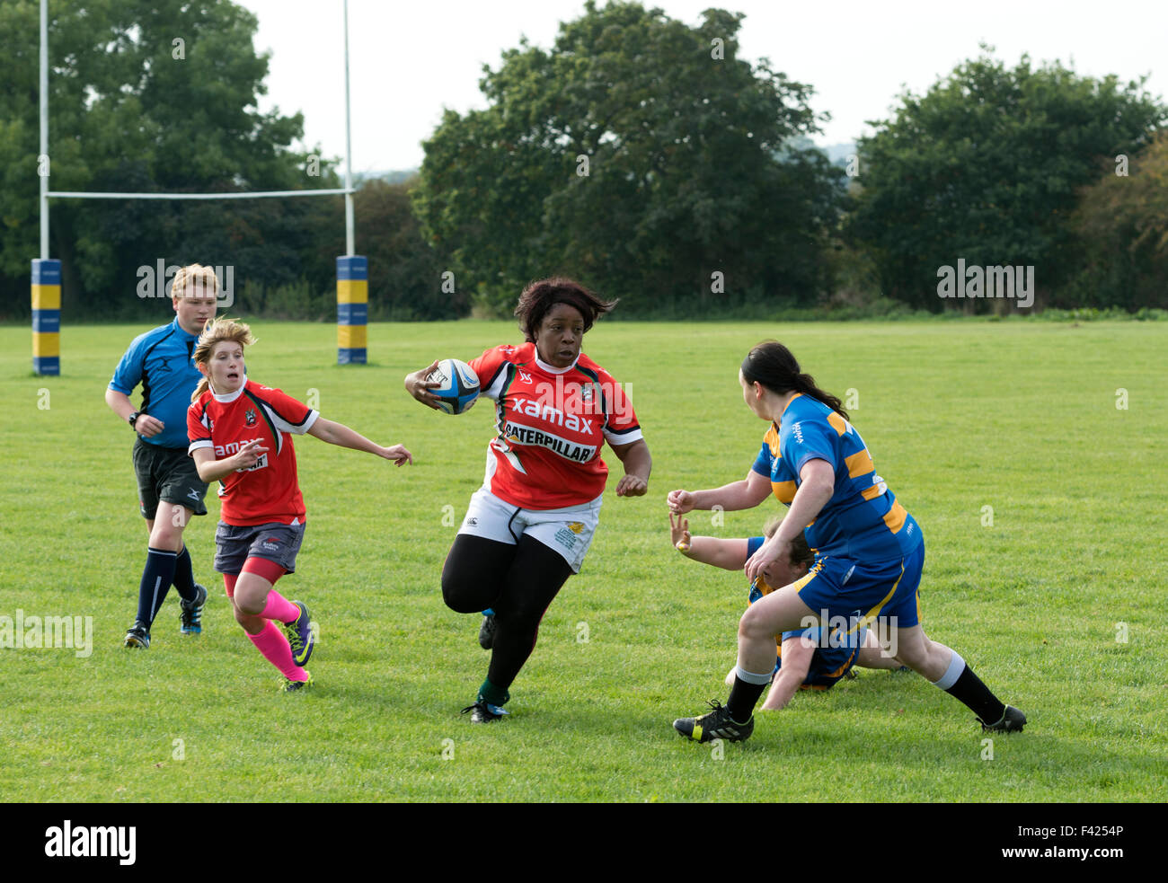 Women's Rugby Union au niveau des clubs, Leamington Spa, Royaume-Uni Banque D'Images