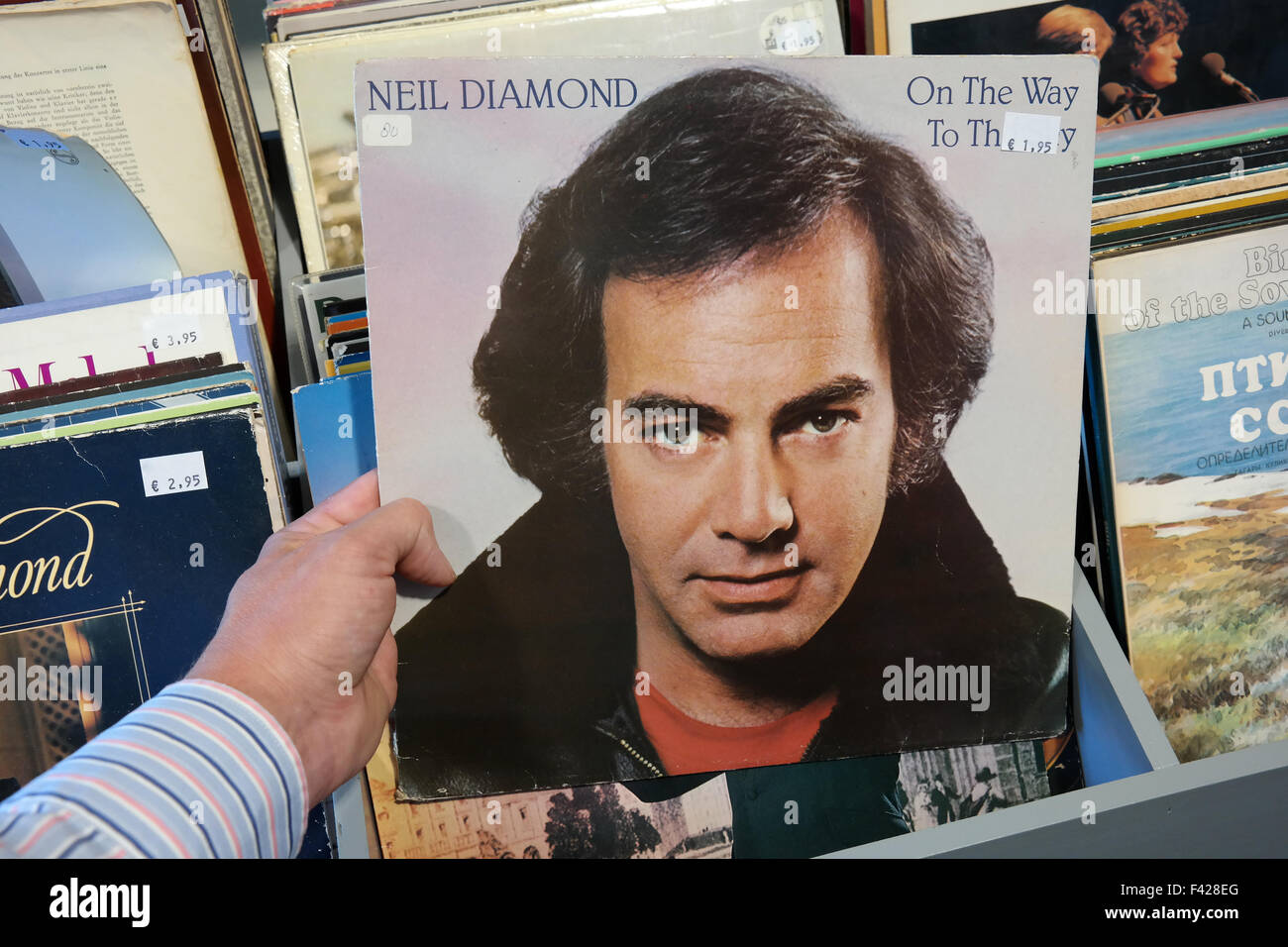 Neil Diamond, sur le chemin vers le ciel, un album studio sorti en 1981 Banque D'Images