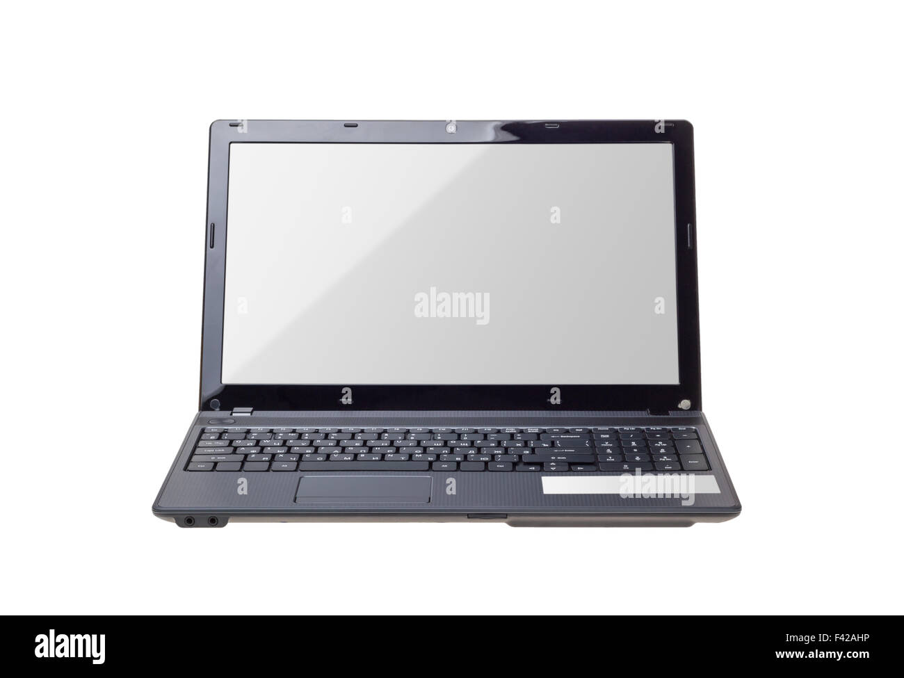 Ordinateur portable moderne isolé sur fond blanc Banque D'Images