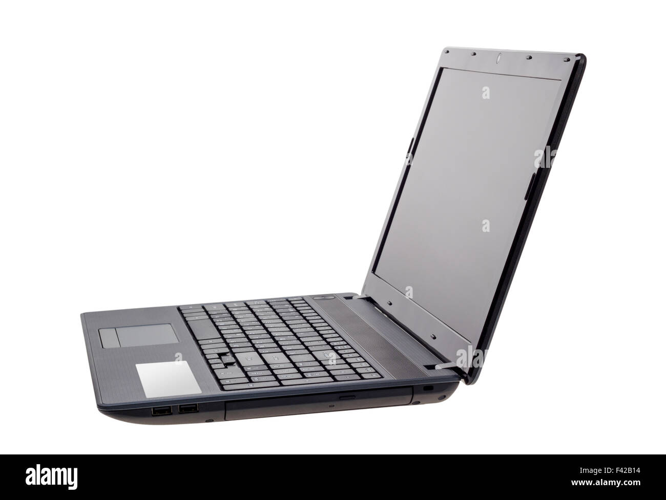 Ordinateur portable moderne isolé sur fond blanc Banque D'Images