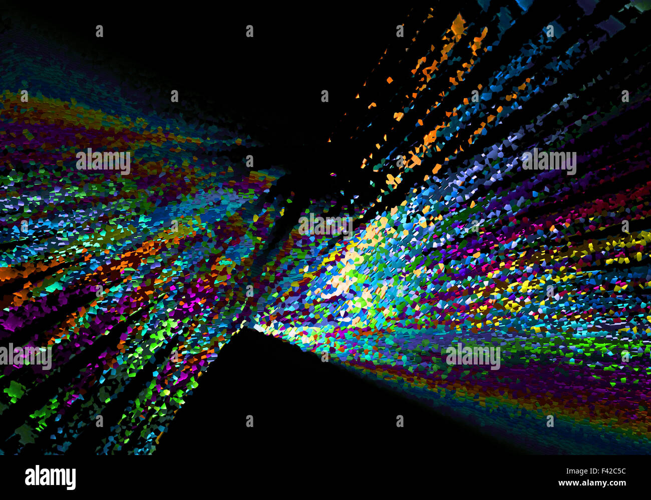 Fond triangulaire Poly bas colorés Banque D'Images