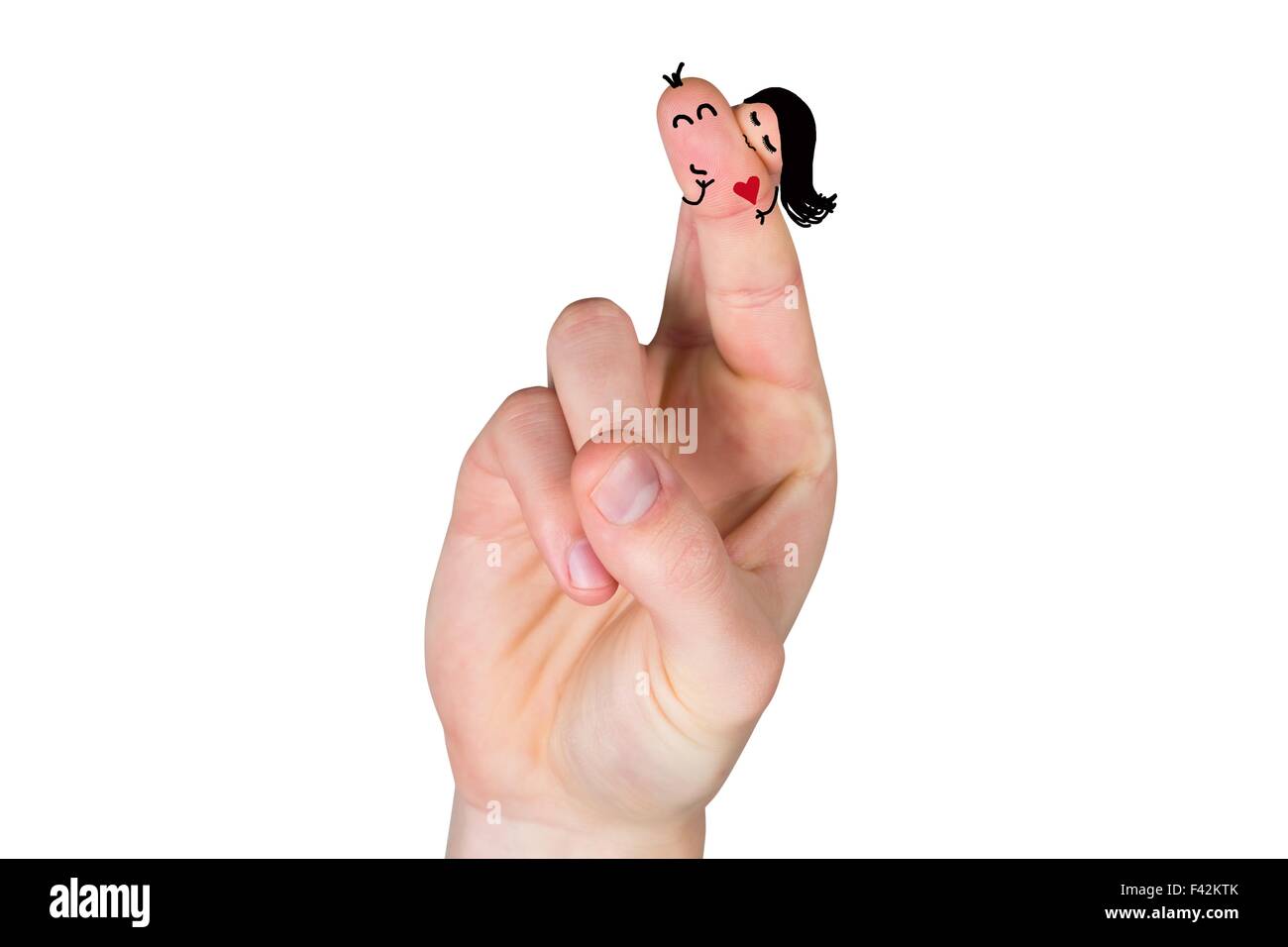 Je Croise Les Doigts Comme Un Couple Photo Stock Alamy