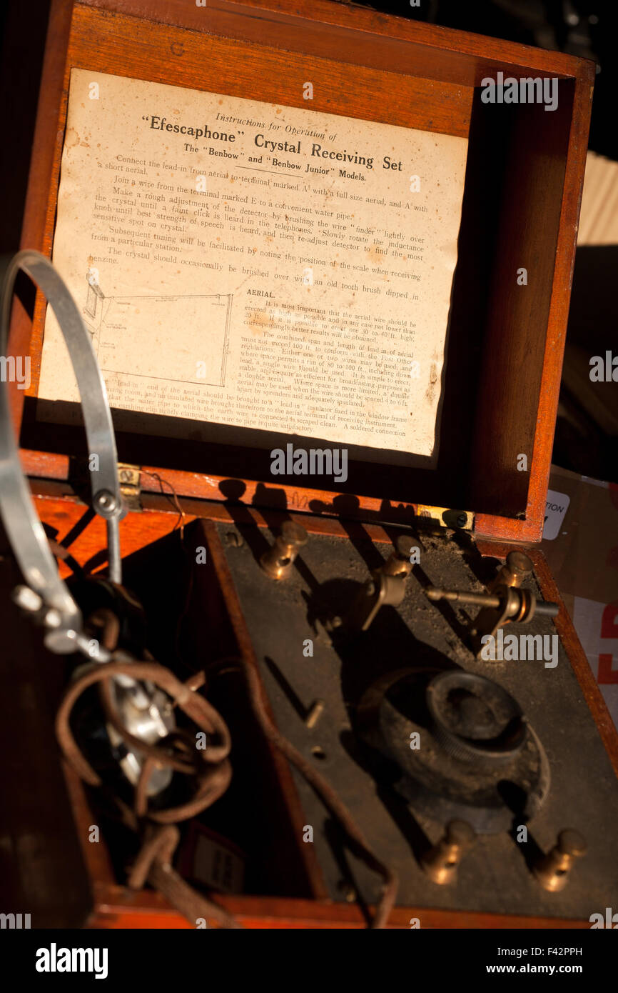 Récepteur cristal. pour la vente aux enchères l'Ecosse Montrose UK Banque D'Images