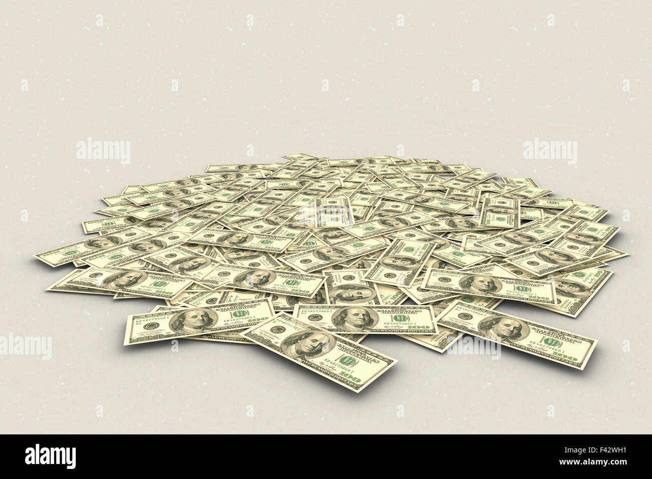 Image composite des tas de dollars Banque D'Images