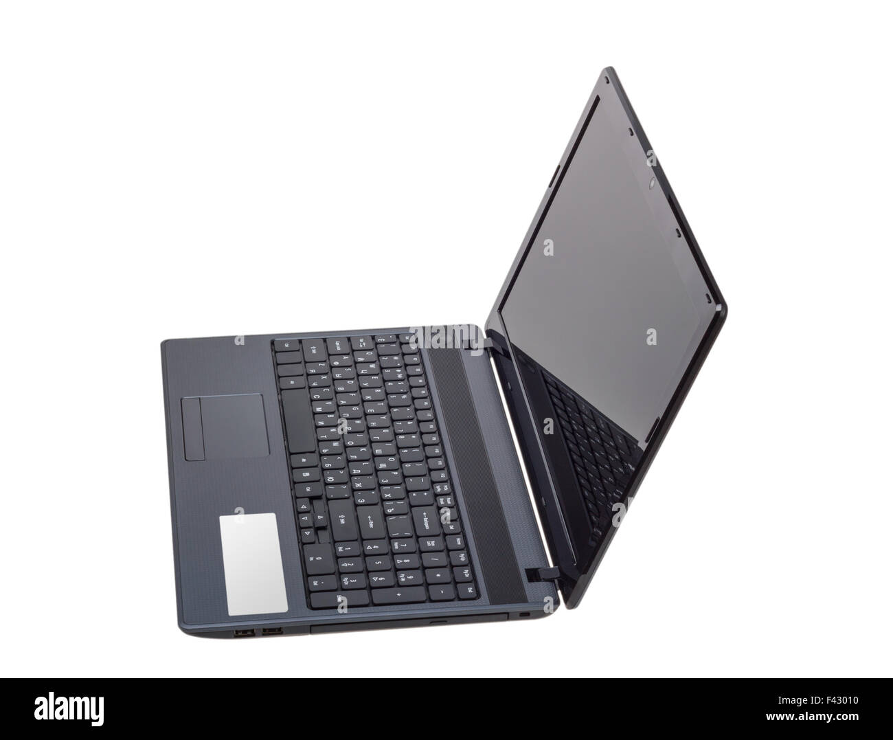 Ordinateur portable moderne isolé sur fond blanc Banque D'Images