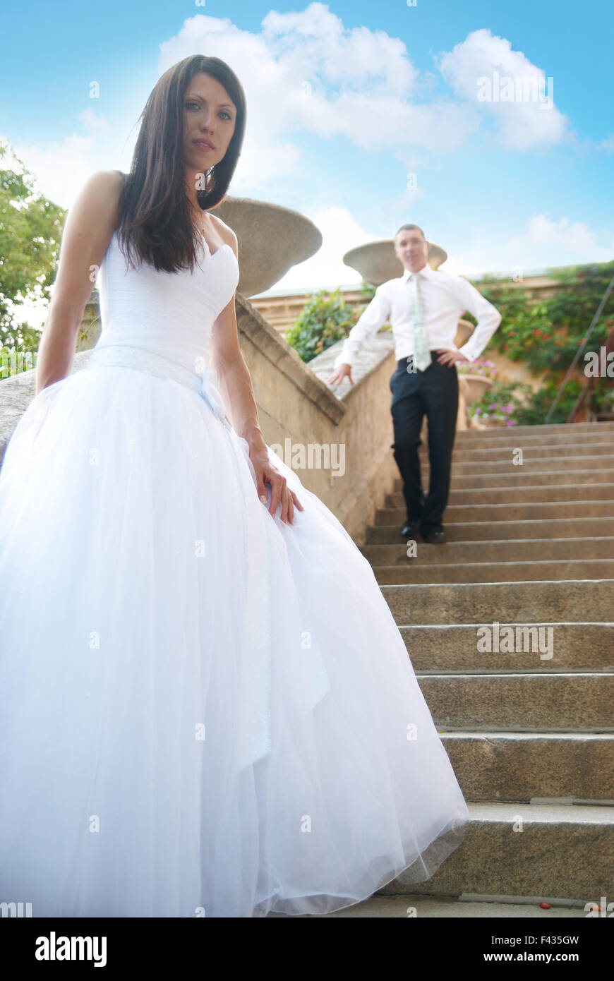 Beau couple de mariage Banque D'Images