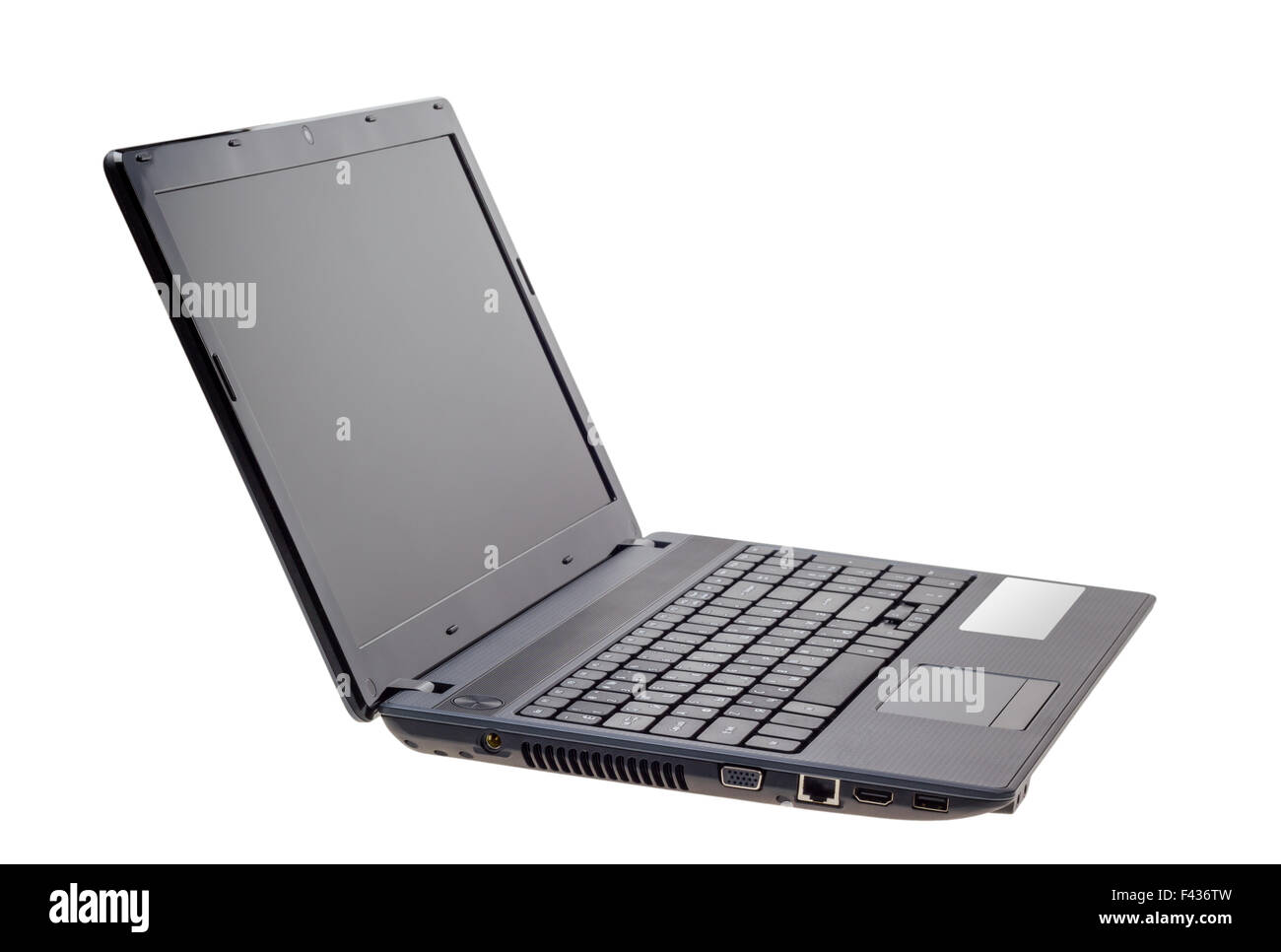 Ordinateur portable moderne isolé sur fond blanc Banque D'Images