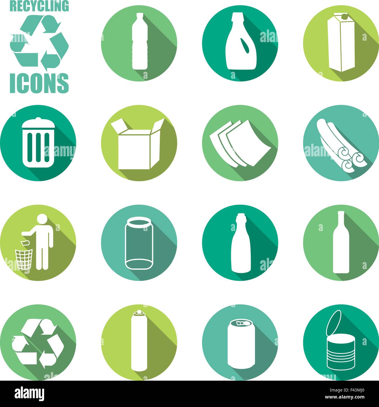 Recyclage Design icons Illustration de Vecteur