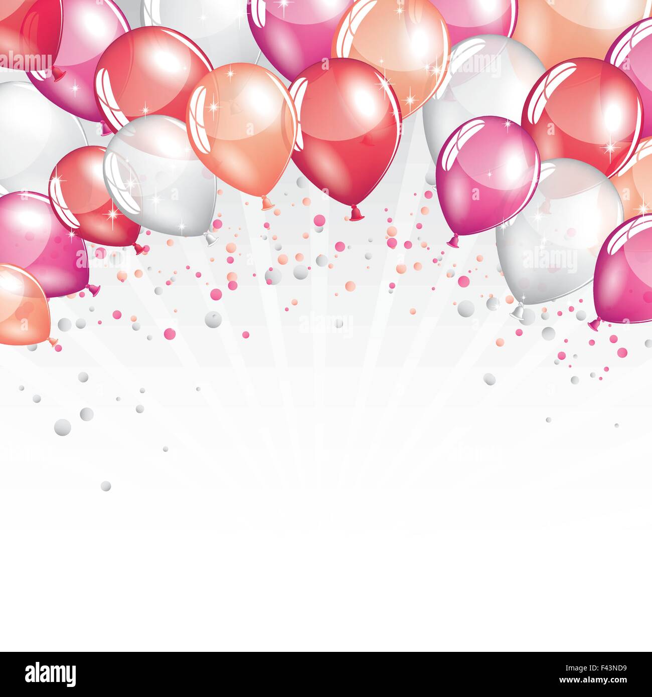 Ballons sweet rose et blanc Illustration de Vecteur