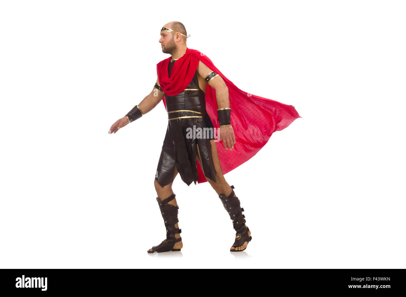 Gladiator isolated on white Banque D'Images