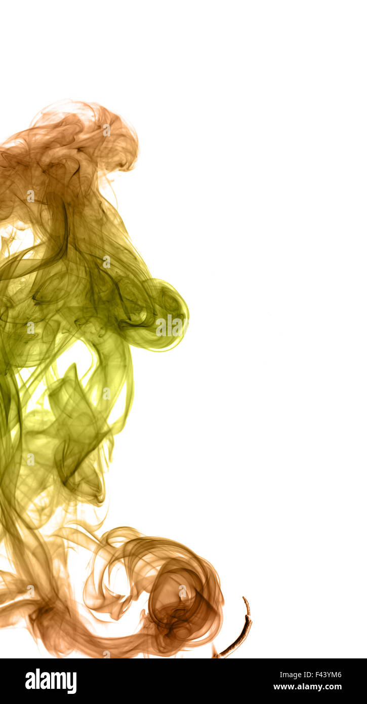 Résumé La fumée de couleur sur un fond clair Banque D'Images